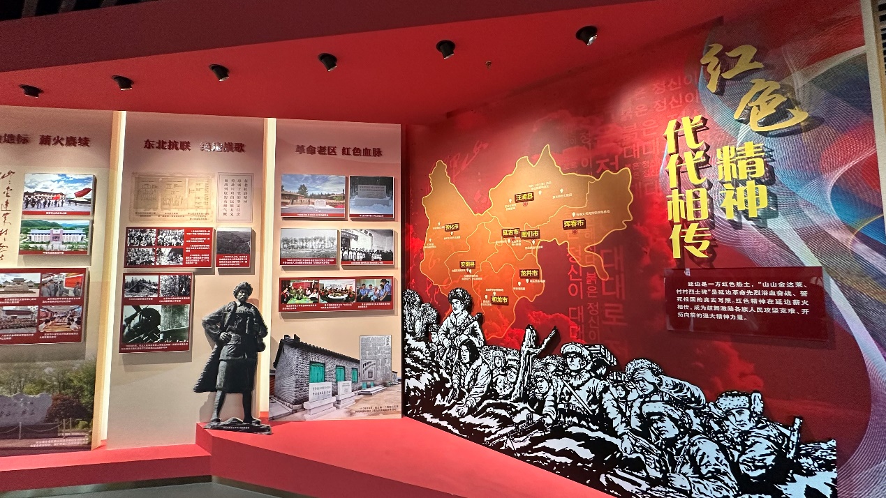 《千秋正气-朝鲜族革命斗争史陈列》展厅。人民网记者 金洪花摄