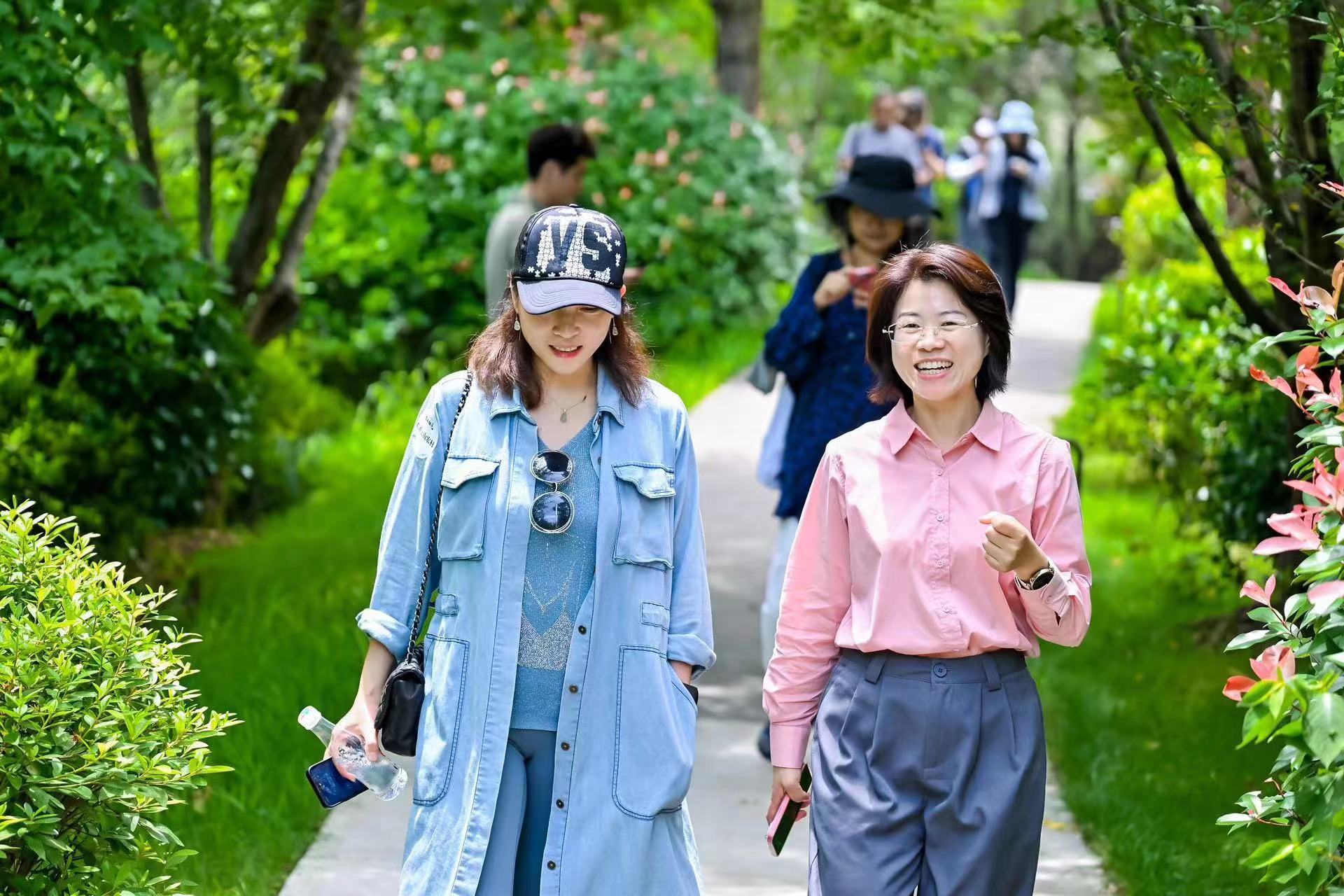 首页>文化采风团一行边走边看,榔梅苑的传奇,月华