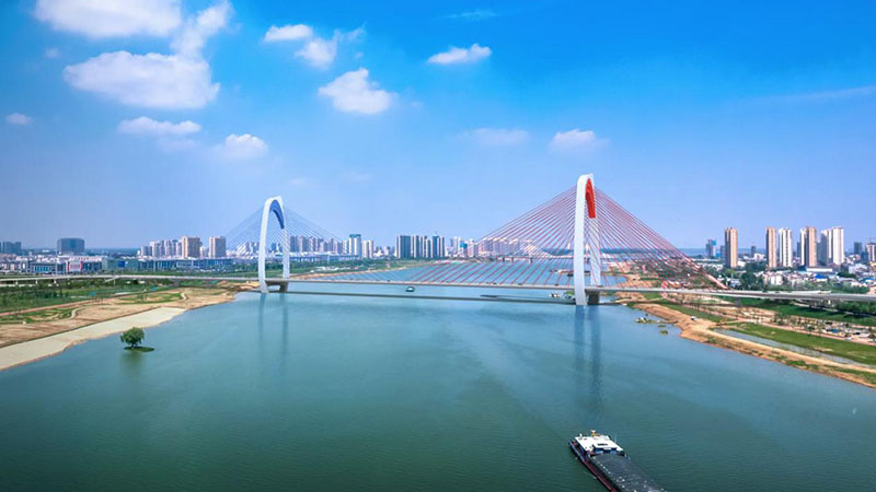 有南北分界标识特征的延安路淮河大桥启动建设。（效果图）蚌埠市水利局供图