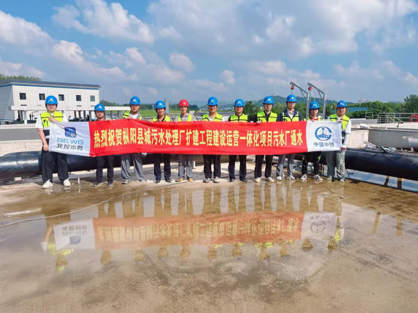 枞阳城污水处理厂扩建工程建设运营一体化项目顺利实现通水