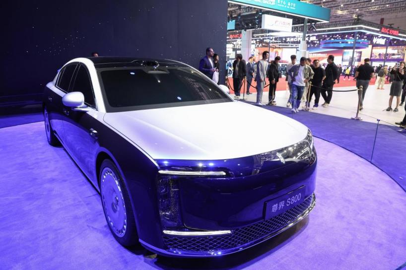 亮相上海车展的“安徽制造”。人民网记者 张俊摄