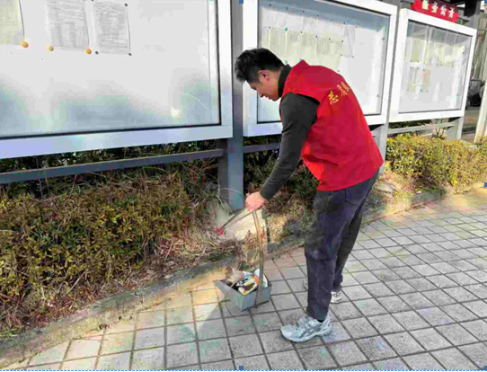 黄山区三口镇：志愿清扫 美化家园