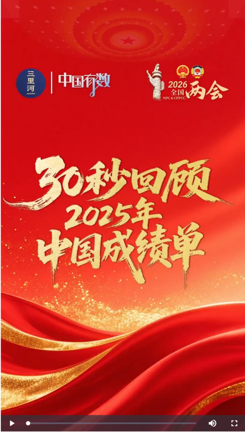 中国有数丨30秒回顾2025年中国成绩单
