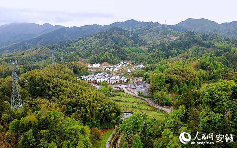 群山环抱中的大湾村。人民网记者 王锐摄