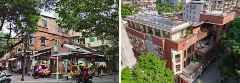 “小石集”改造前（左）与改造后（右）。受访者供图