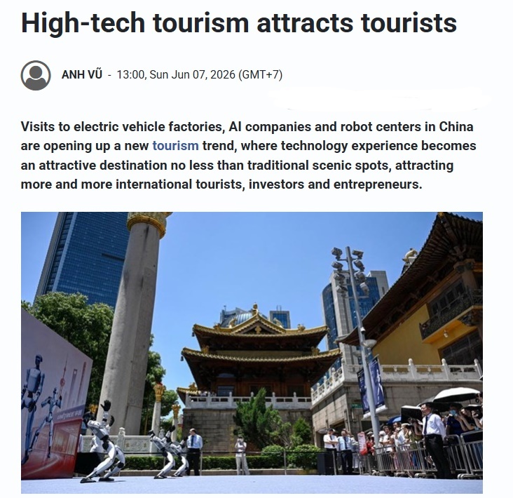 全球媒体聚焦 | 越南媒体：科技体验正成为外国游客来华新风尚
